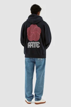 Hot Hank Back Circle Flower Hoodies